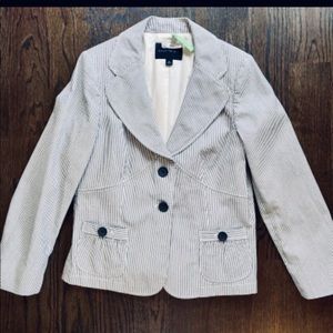 Banana Republic Fitted Sear Sucker Blazer